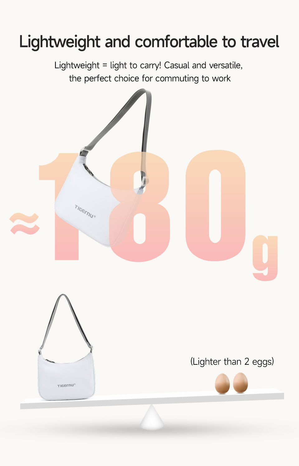 Tigernu High Quality Fashion Lady Cross Body Bag Lightweight Waterproof Nylon Sling Bags Adjustable Strap Zipper for Women