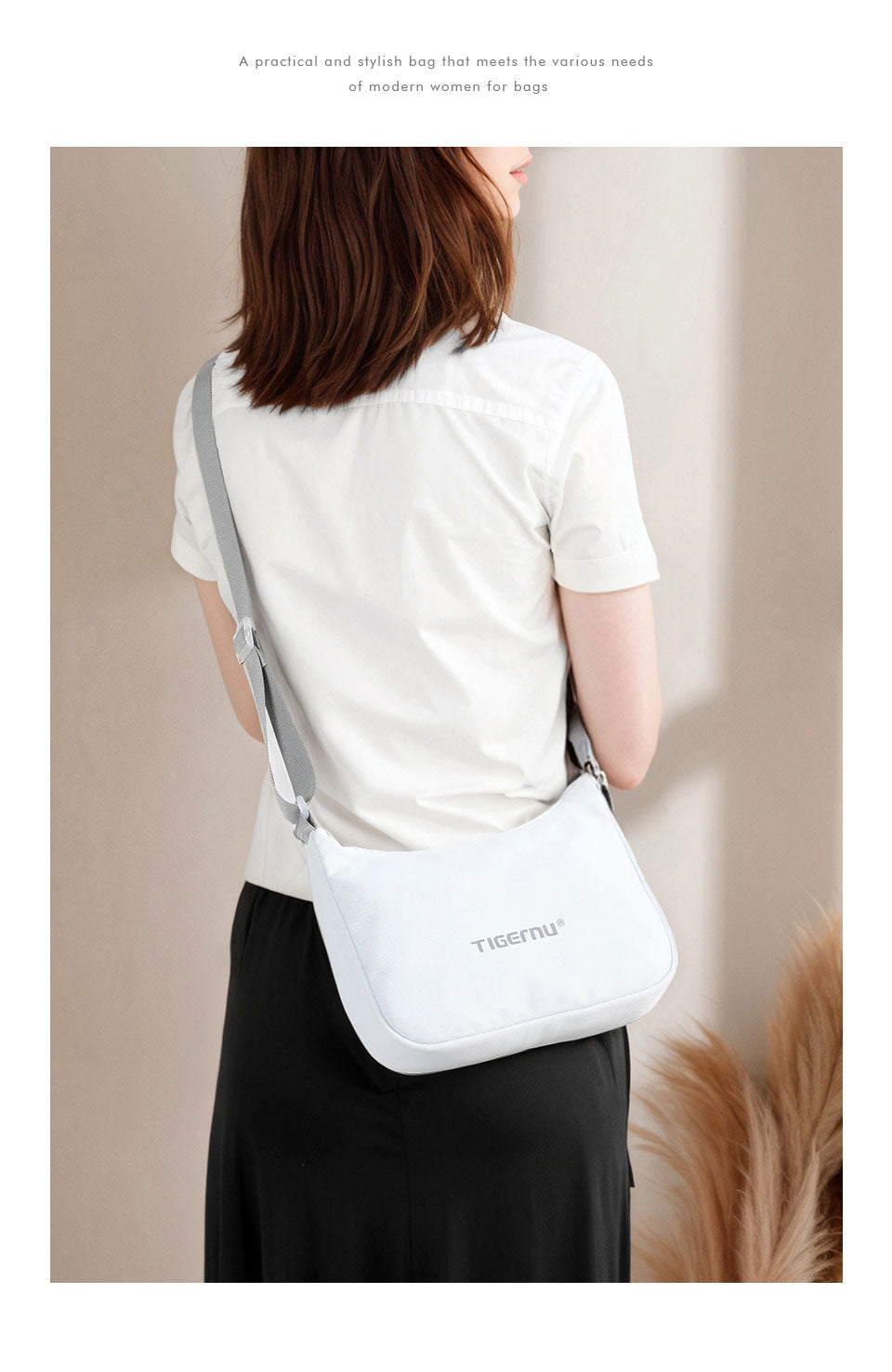 Tigernu High Quality Fashion Lady Cross Body Bag Lightweight Waterproof Nylon Sling Bags Adjustable Strap Zipper for Women