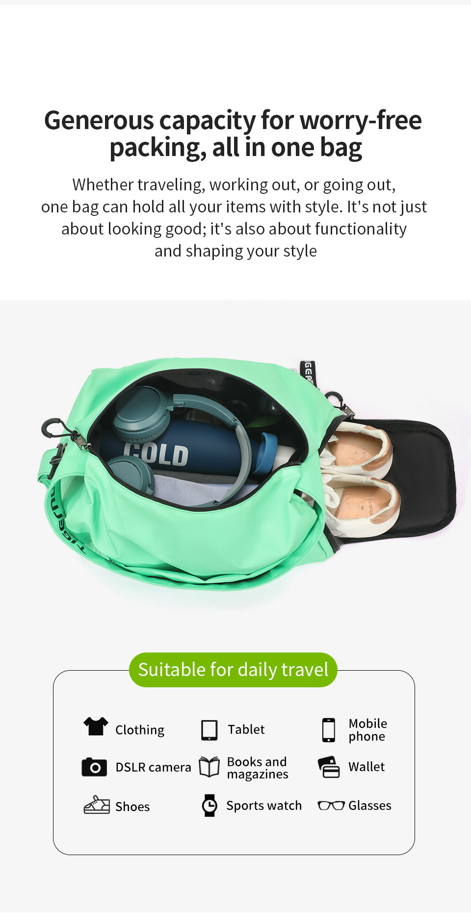Tigernu High-end Leisure Sport Backpack Wholesale Hot Sell Factory Fast Delivery Waterproof Large Capacity Sport Gym Bag With Shoes Bag