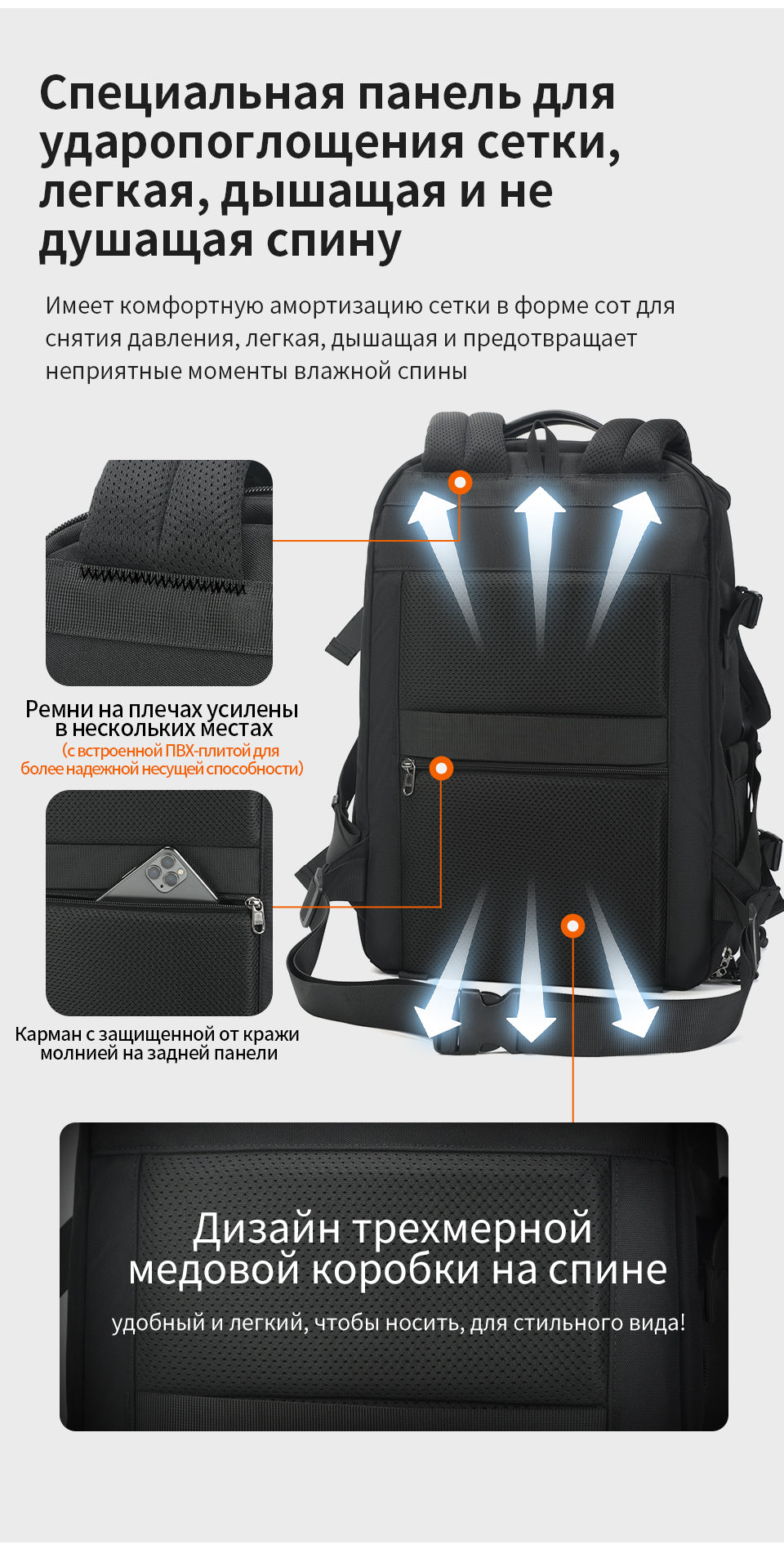 Tigernu Outdoor Waterproof Rain Cover Multifunctional Professional Tripod Holder Large Camera Backpack With Laptop Compartment