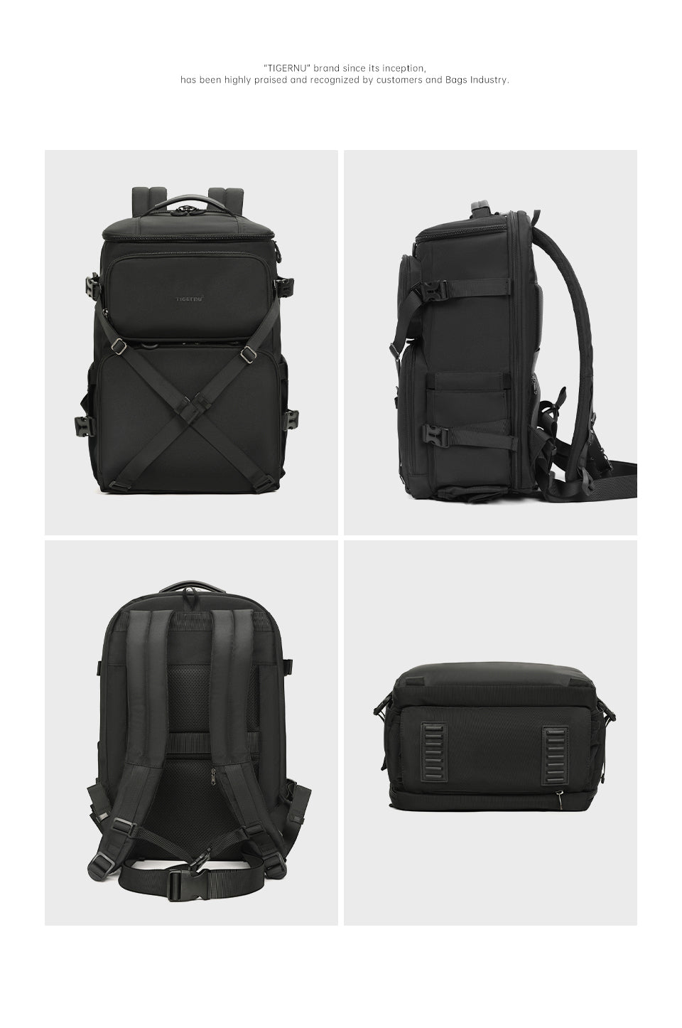 Tigernu Outdoor Waterproof Rain Cover Multifunctional Professional Tripod Holder Large Camera Backpack With Laptop Compartment