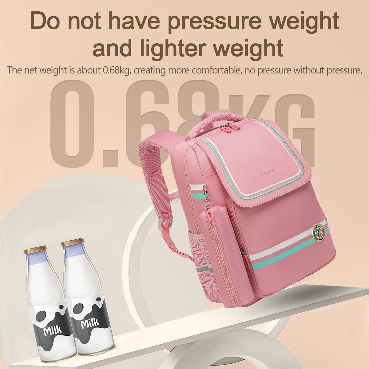 Tigernu High Quality Lightweight Waterproof Student Backpack Large Capacity Oxford Spine Protection Zipper Breathable Safe for Campus