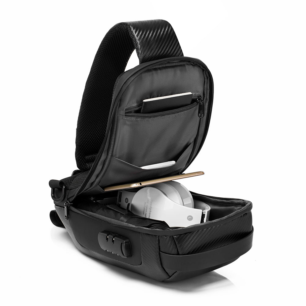unisex polyester waterproof unique wholesale anti theft crossbody men sling bags