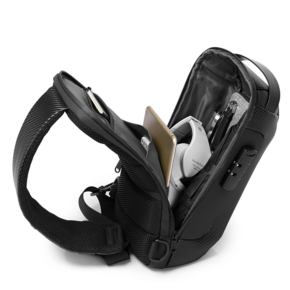 unisex polyester waterproof unique wholesale anti theft crossbody men sling bags