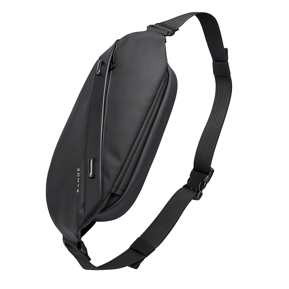 stylish waterproof black men crossbody bags sling custom sling bag men korean style sling bag