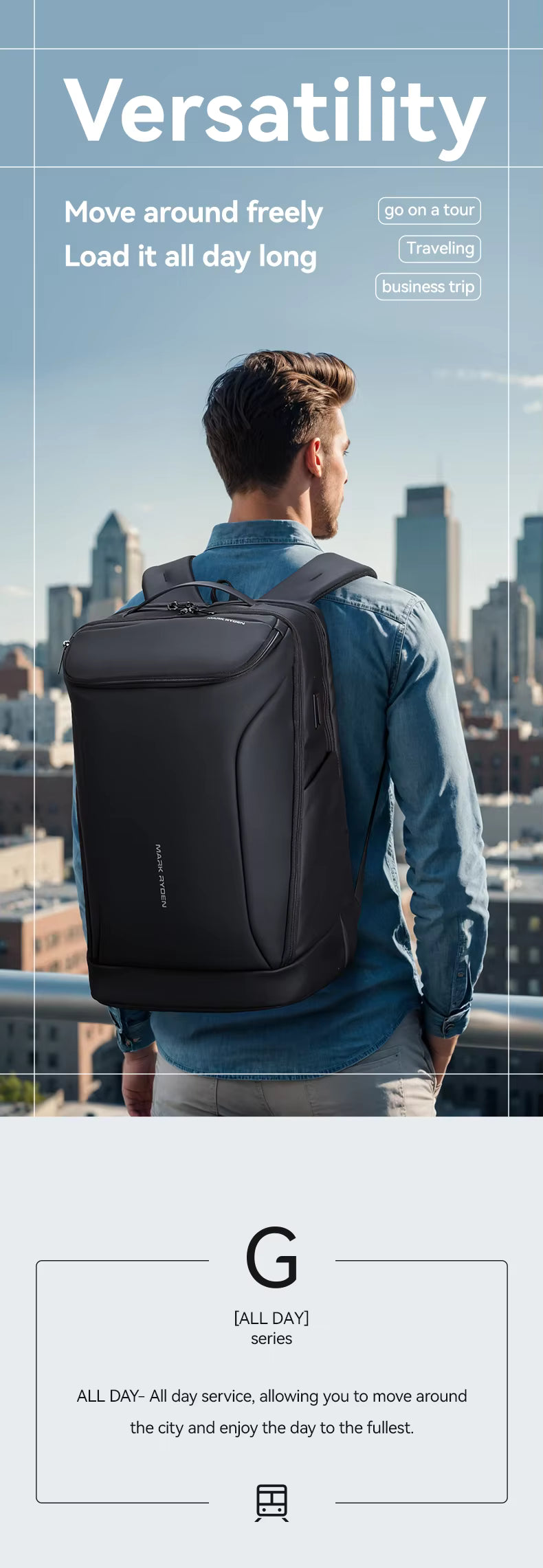 Mark Ryden Factory WholesaleBackpacks Men's Travel Bags Laptop Backpacks Anti-theft Customisable Laptop Bags