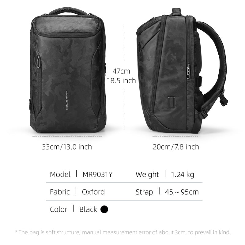 Ryden Backpack Bag Manufacturer Men Mochila De Viaje 17 Inch Laptop Backpacks Anti-theft