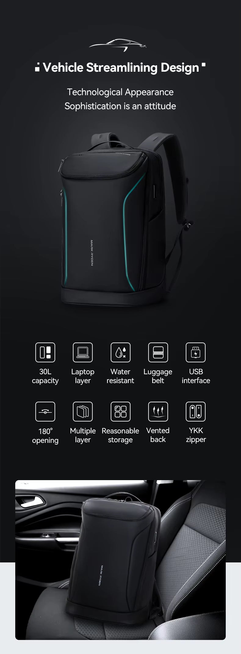 Mark Ryden Factory WholesaleBackpacks Men's Travel Bags Laptop Backpacks Anti-theft Customisable Laptop Bags