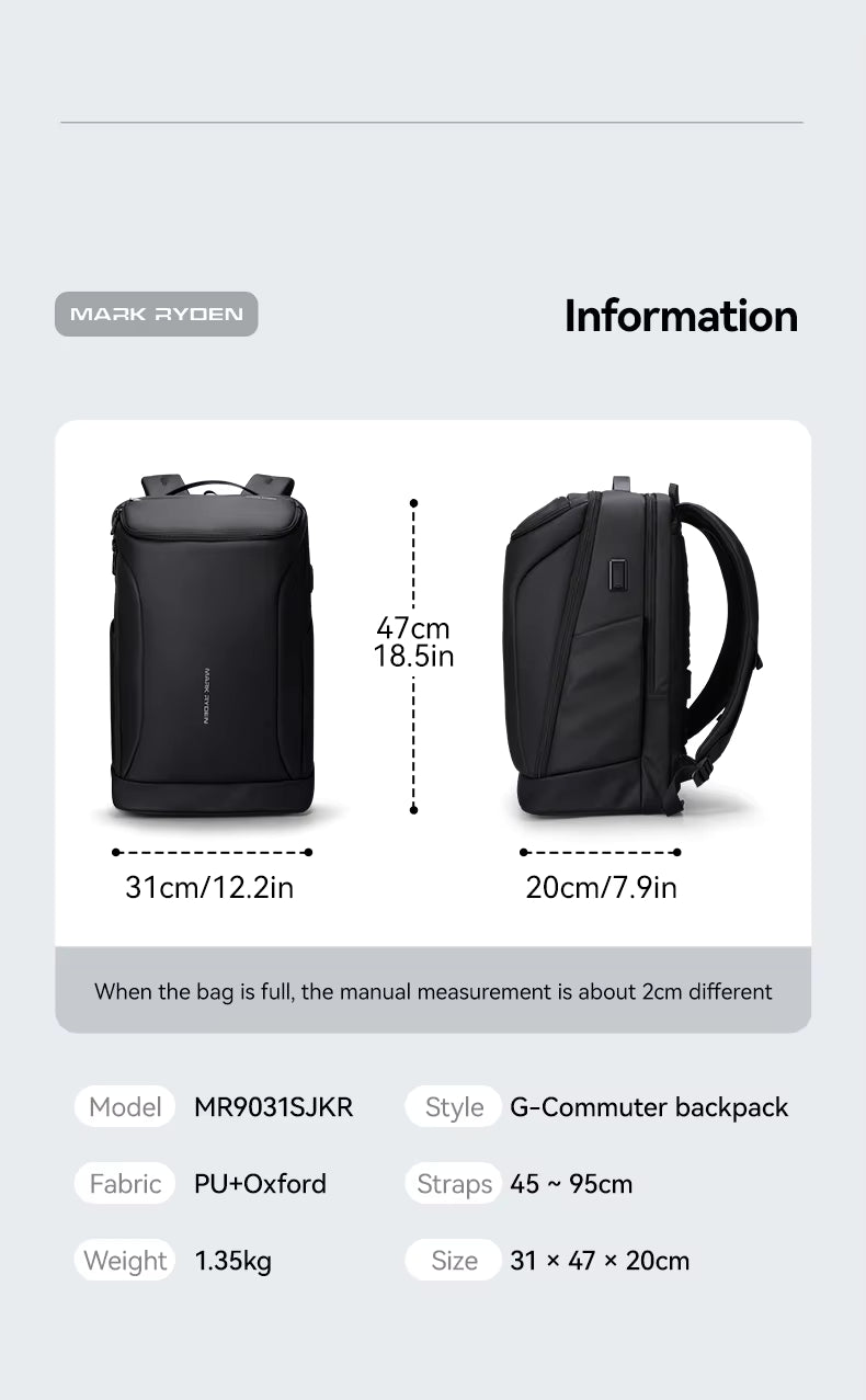 Mark Ryden Factory WholesaleBackpacks Men's Travel Bags Laptop Backpacks Anti-theft Customisable Laptop Bags