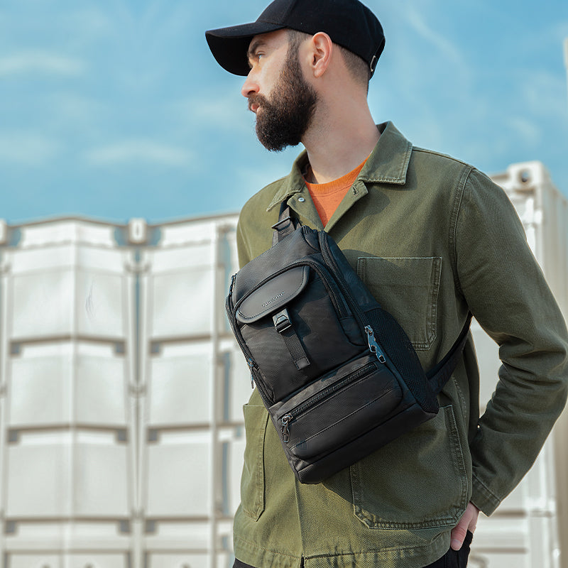 TIGERNU Large Capacity 9.7 Inch Nylon Lightweight Wear-Resistant Waterproof Outdoor Sports Men's Messenger Bag Crossbody Bags