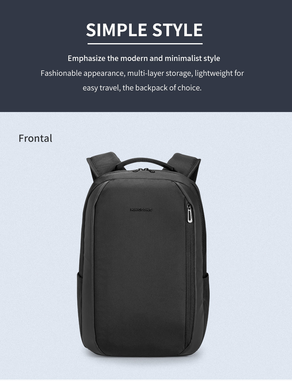 Kingsons Large Capacity Durable Business Laptop Backpack Leather Laptop Backpack Custom logo Waterproof Backpack School Bags