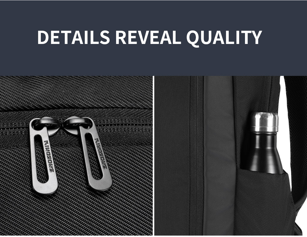 Kingsons Large Capacity Durable Business Laptop Backpack Leather Laptop Backpack Custom logo Waterproof Backpack School Bags