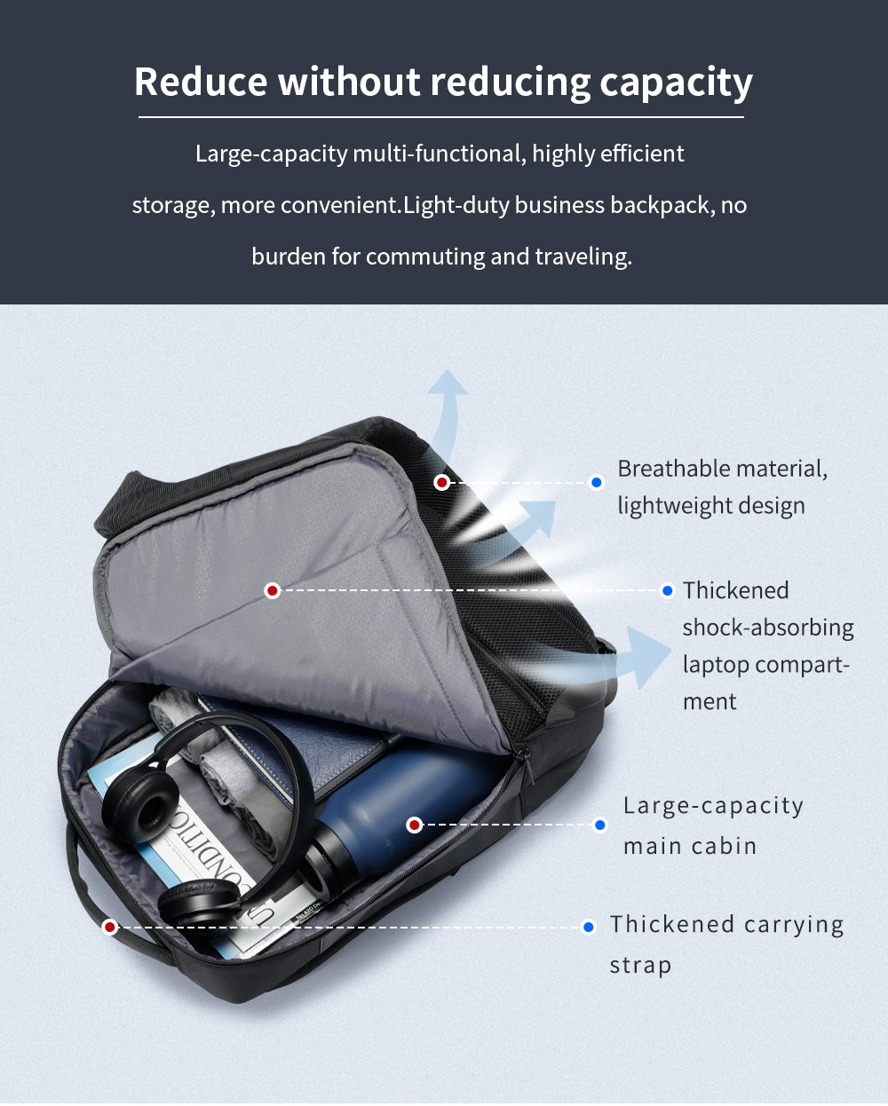 Kingsons Durable Business Laptop Backpack Leather