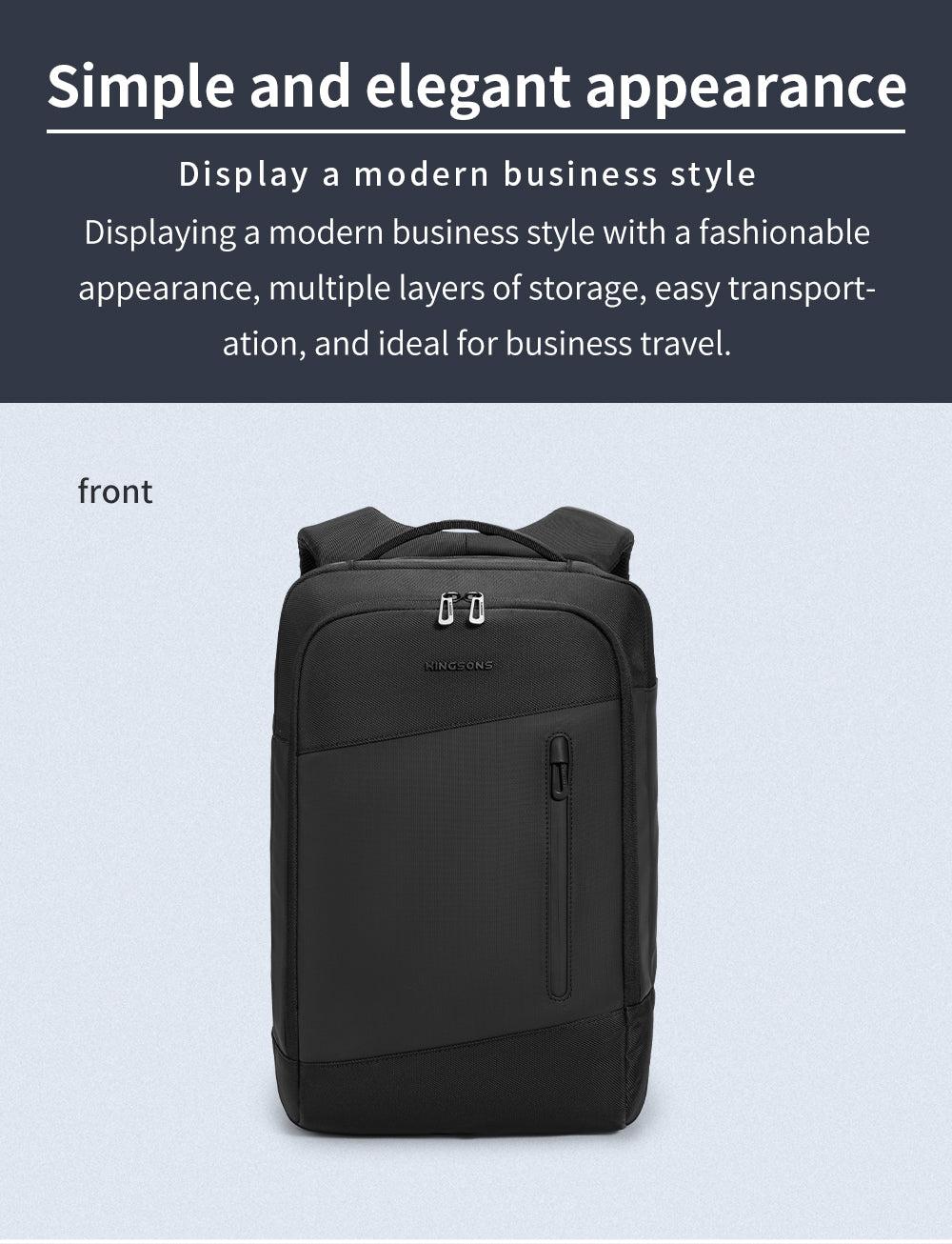 Kingsons Durable Business Laptop Backpack Leather
