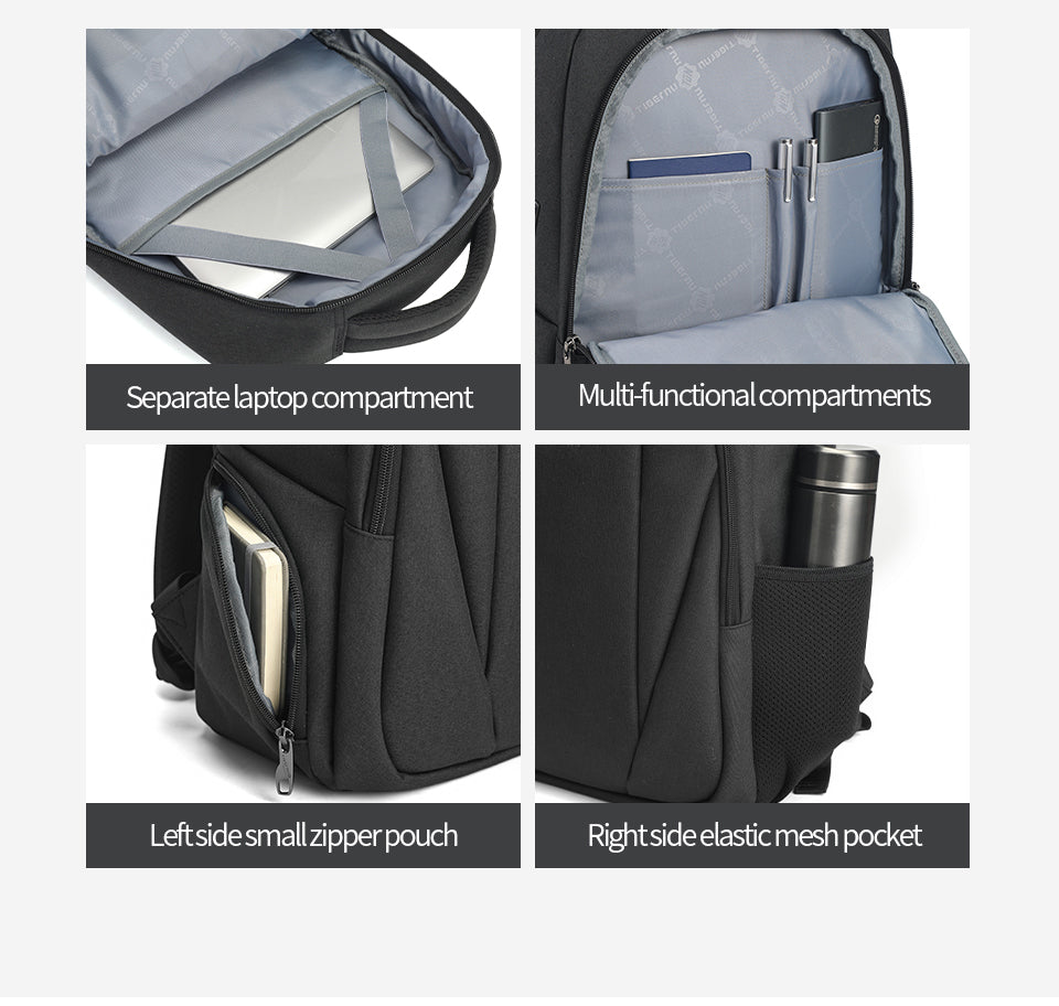 Tigernu High Quality Wholesale 15.6 Inch Computer Compartment Nylon USB Breathable Lightweight Waterproof Outdoor Travel Bag