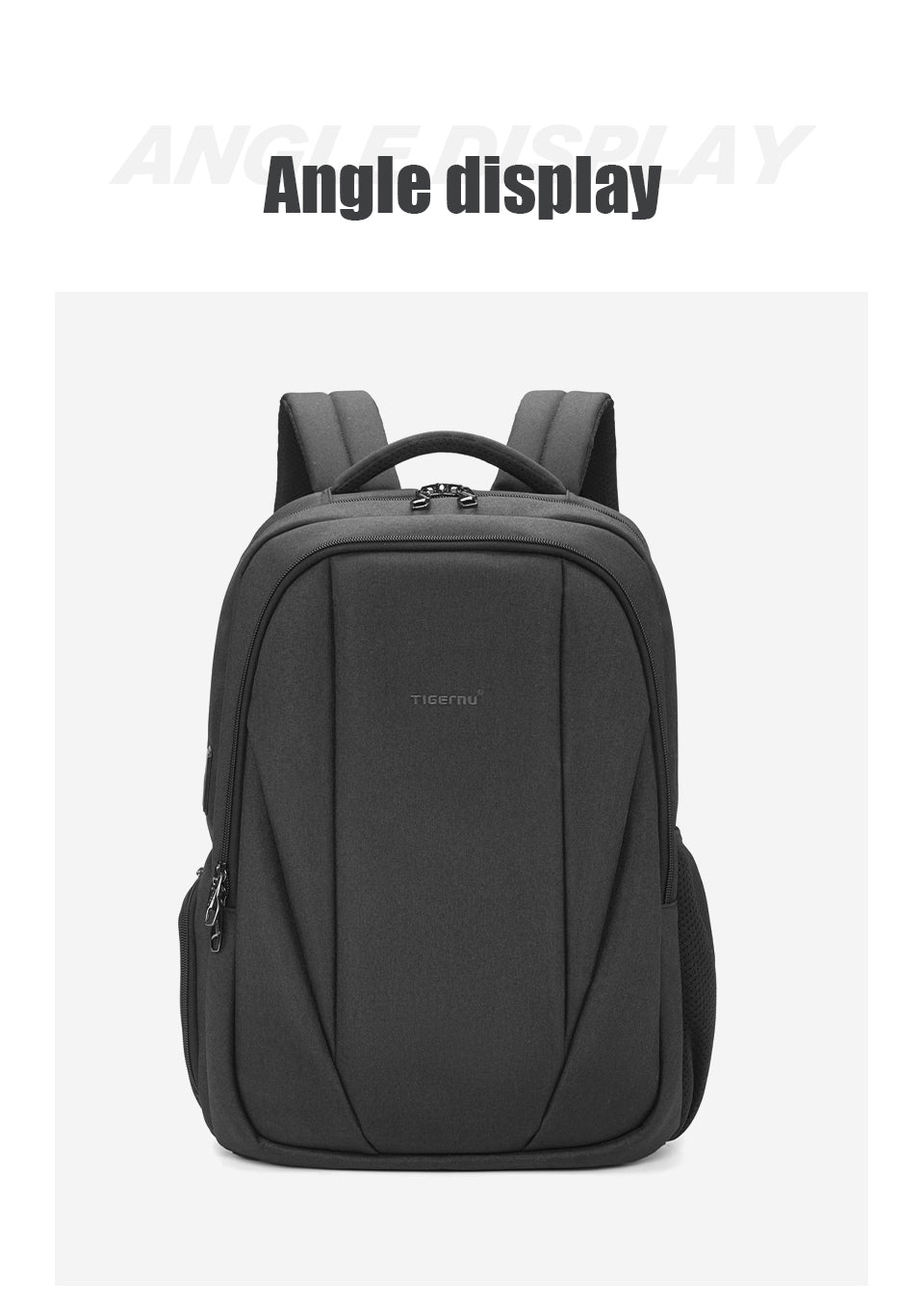 Tigernu High Quality Wholesale 15.6 Inch Computer Compartment Nylon USB Breathable Lightweight Waterproof Outdoor Travel Bag
