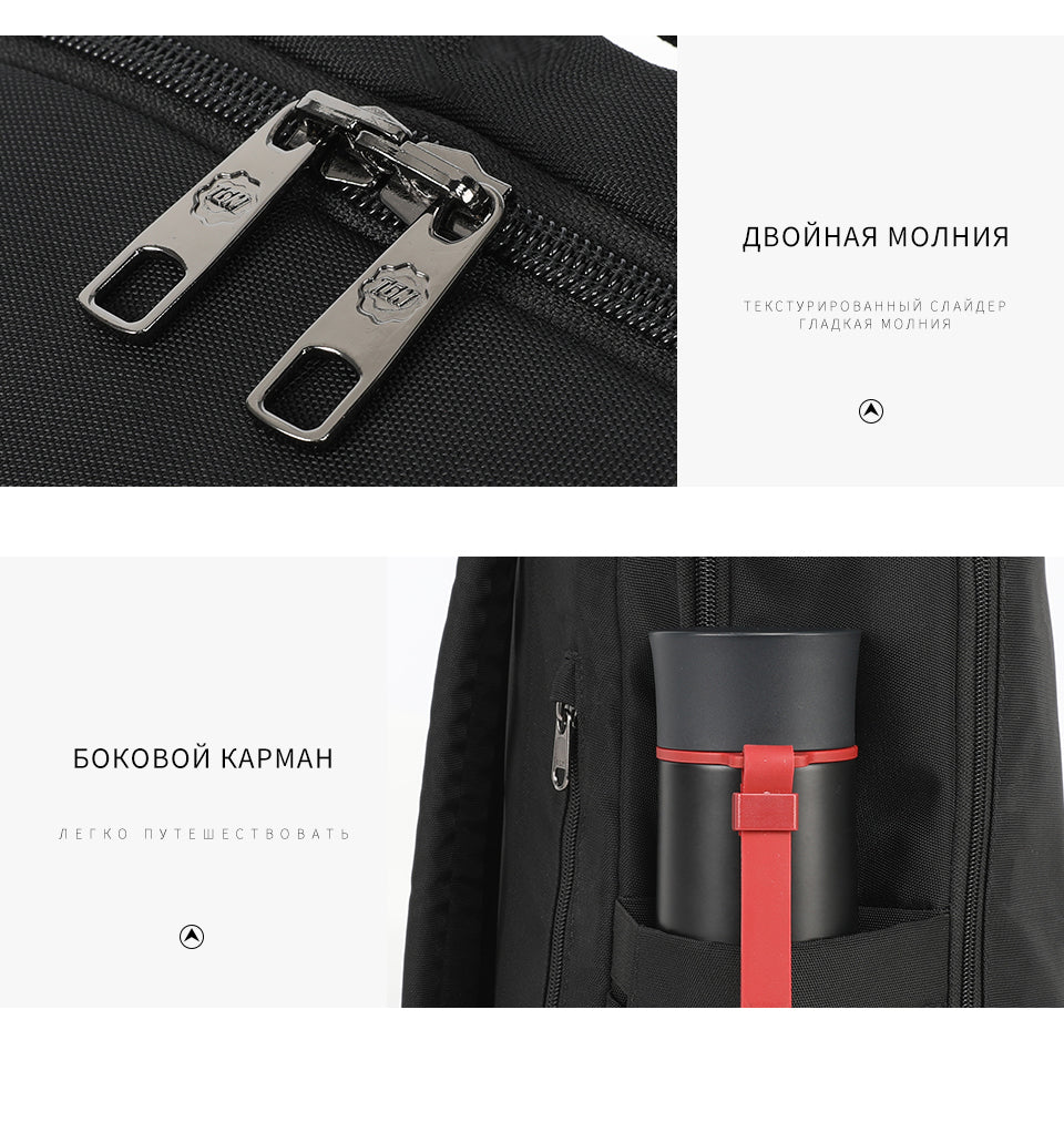 Tigernu Mens Backpack Bag Fit 15.6 Inch Laptop USB Recharging Travel Male Bag Anti-thief Student Bag