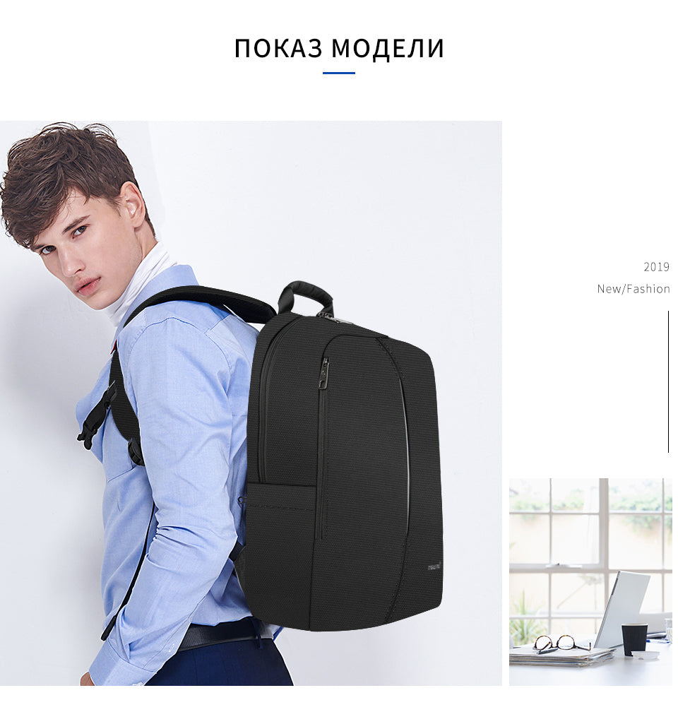 Tigernu Mens Backpack Bag Fit 15.6 Inch Laptop USB Recharging Travel Male Bag Anti-thief Student Bag