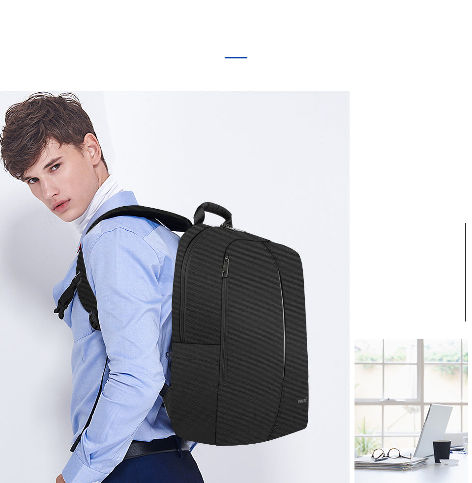 Tigernu Mens Backpack Bag Fit 15.6 Inch Laptop USB Recharging Travel Male Bag Anti-thief Student Bag