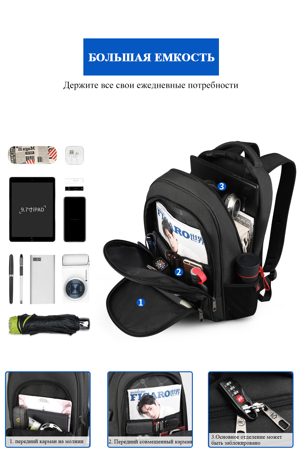 Tigernu High Quality Large Capacity Waterproof Polyester Men Backpack Travel Backpack Outdoor Business Laptop Bag Backpack