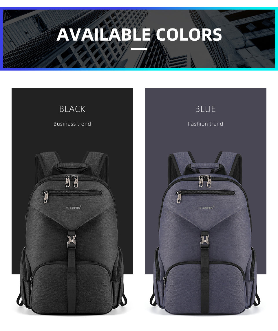 Tigernu Smart Storage Multicolor Backpack 14inch Ergonomic Waterproof Men's Outdoor Bag Men's Backpacks Backpack for Men