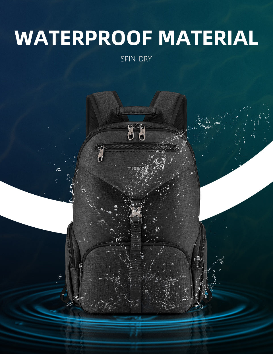 Tigernu Smart Storage Multicolor Backpack 14inch Ergonomic Waterproof Men's Outdoor Bag Men's Backpacks Backpack for Men