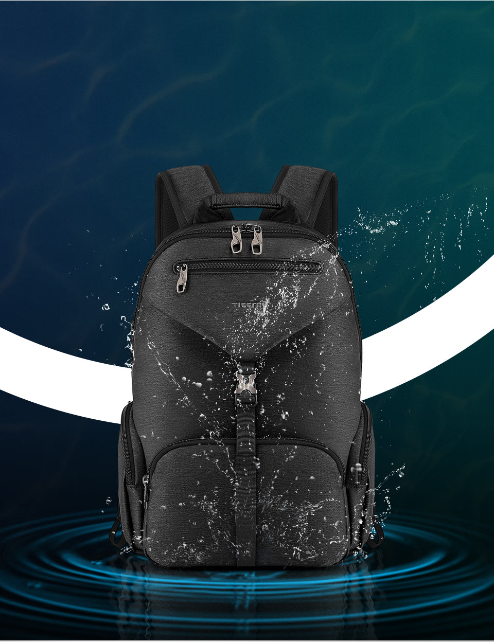 Tigernu Smart Storage Multicolor Backpack 14inch Ergonomic Waterproof Men's Outdoor Bag Men's Backpacks Backpack for Men