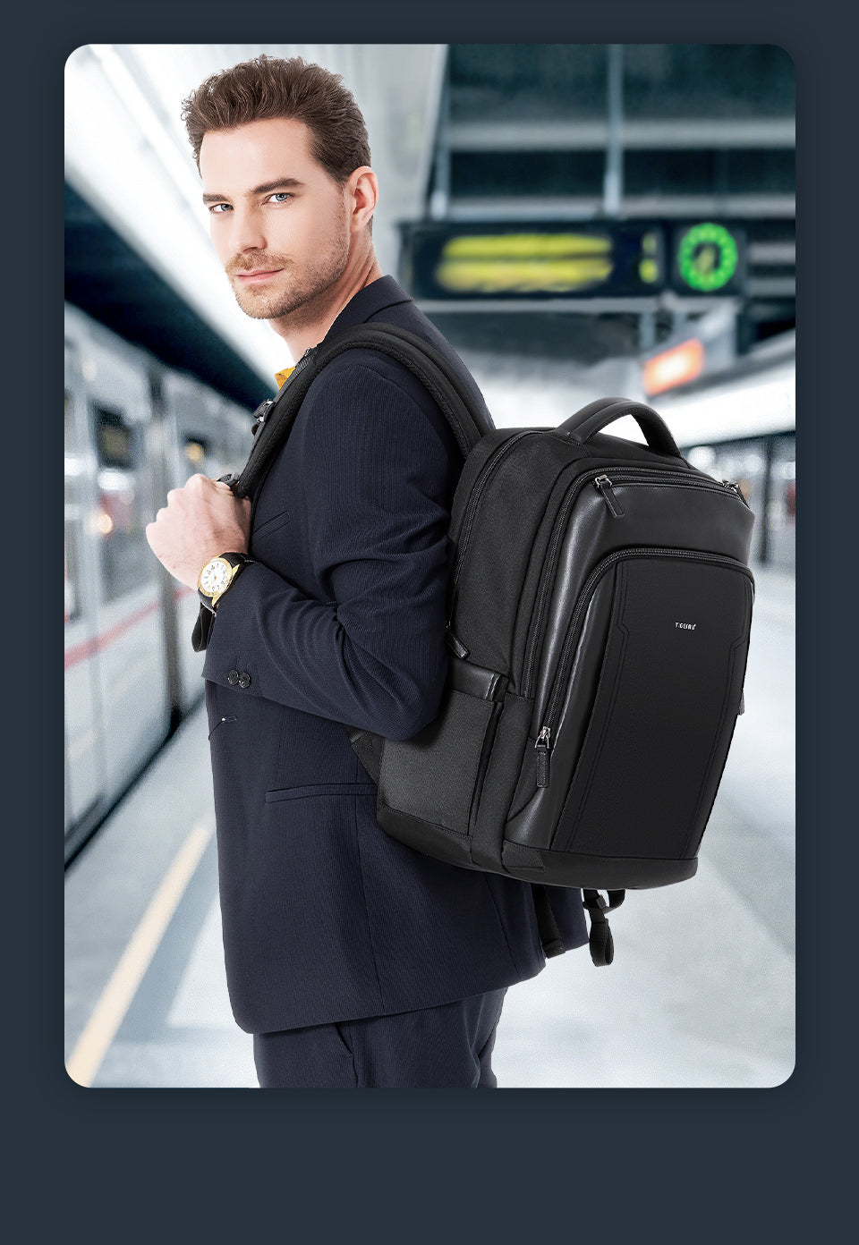 Tigernu Backpack 2025 Customizable Large Capacity Multi-function 15.6 Inch Lightweight Waterproof Daily Commuting Business Backpack