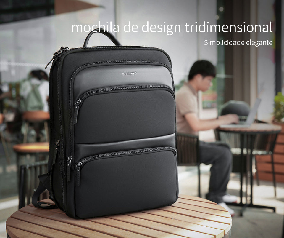 Tigernu Fashion Daily Portable Lightweight Laptop Bag Nylon S-Shaped Ergonomic Dynamic Expansion Men's Backpacks Backpack for Men