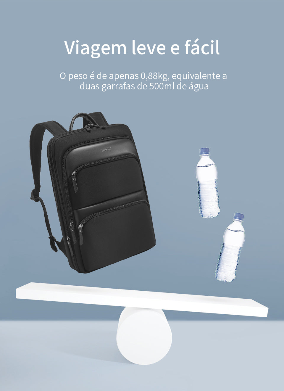 Tigernu Fashion Daily Portable Lightweight Laptop Bag Nylon S-Shaped Ergonomic Dynamic Expansion Men's Backpacks Backpack for Men