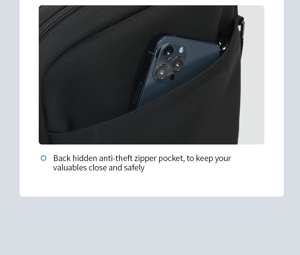 TIGERNU Men's Multifunctional Nylon Laptop Shoulder Sling Bag 9.7inches Fashionable Multi-Pocket Storage for Commuting
