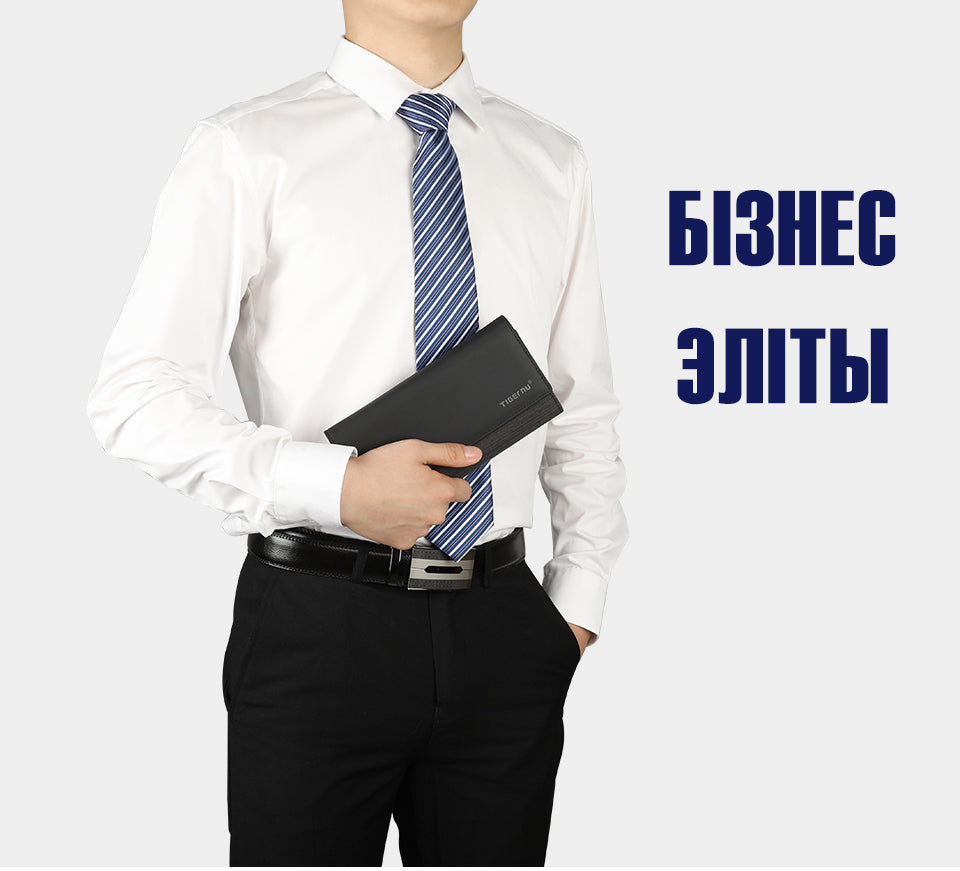 Tigernu Fashion Boutique 10 Inch Cationic Waterproof Oxford Cloth Waterproof Stain Resistant Universal Versatile Work Men's Wallet