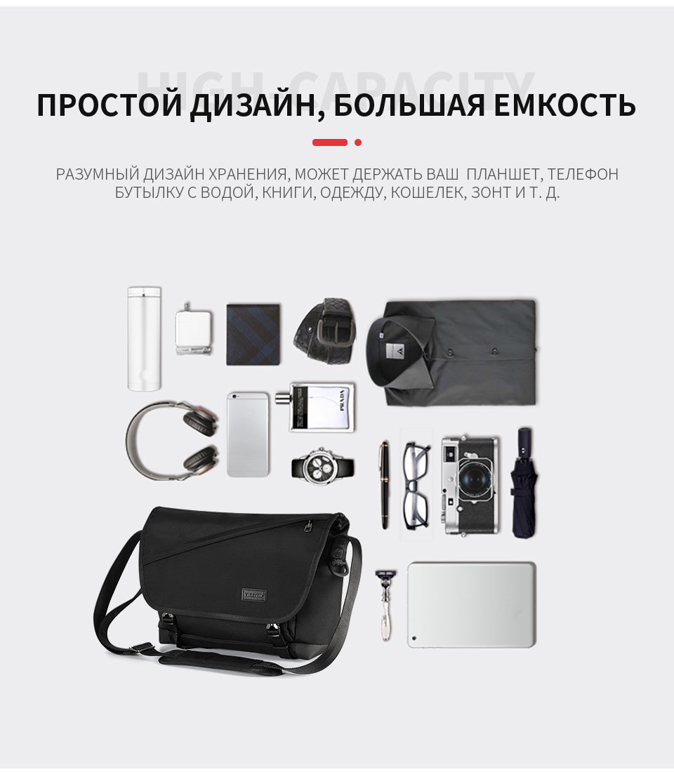 Tigernu Lightweight and Durable 10.1-inch Nylon Waterproof Scratch Resist Sports Cycling Outdoor Sports Men's Crossbody Bag Sling Bag