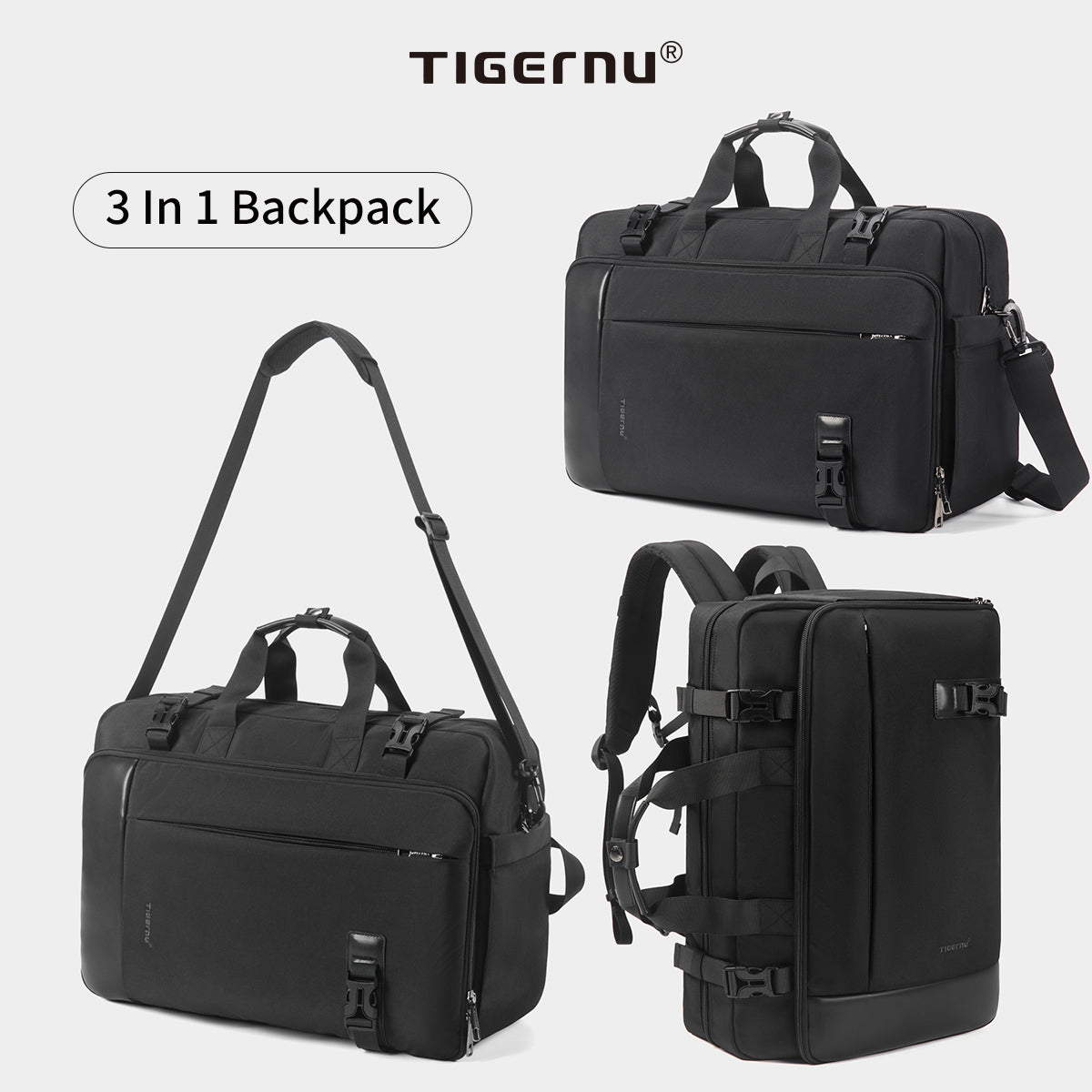 Tigernu High Quality Customizable Large Capacity Layered Storage Crossbody 17 Inches Waterproof Stylish Daily Commuting Backpack
