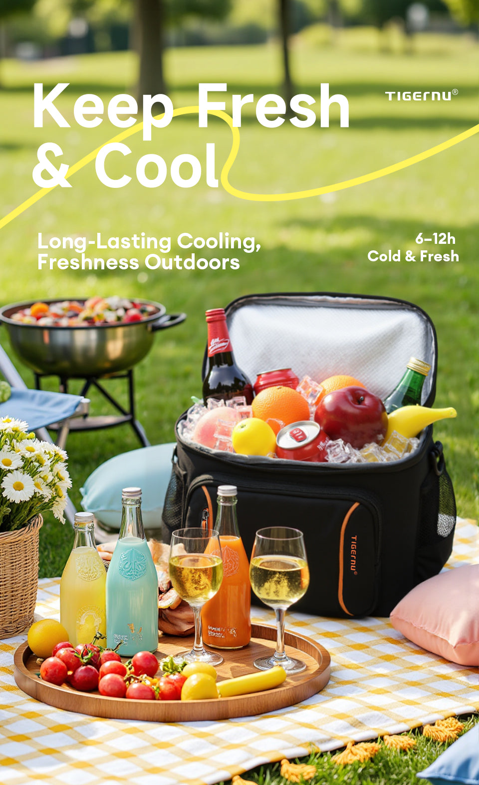 Tigernu High Quality Custom Logo Portable Cooler Bags Multifunctional Heat Cold Preservation Picnic Bag Outdoor Camping Backpack
