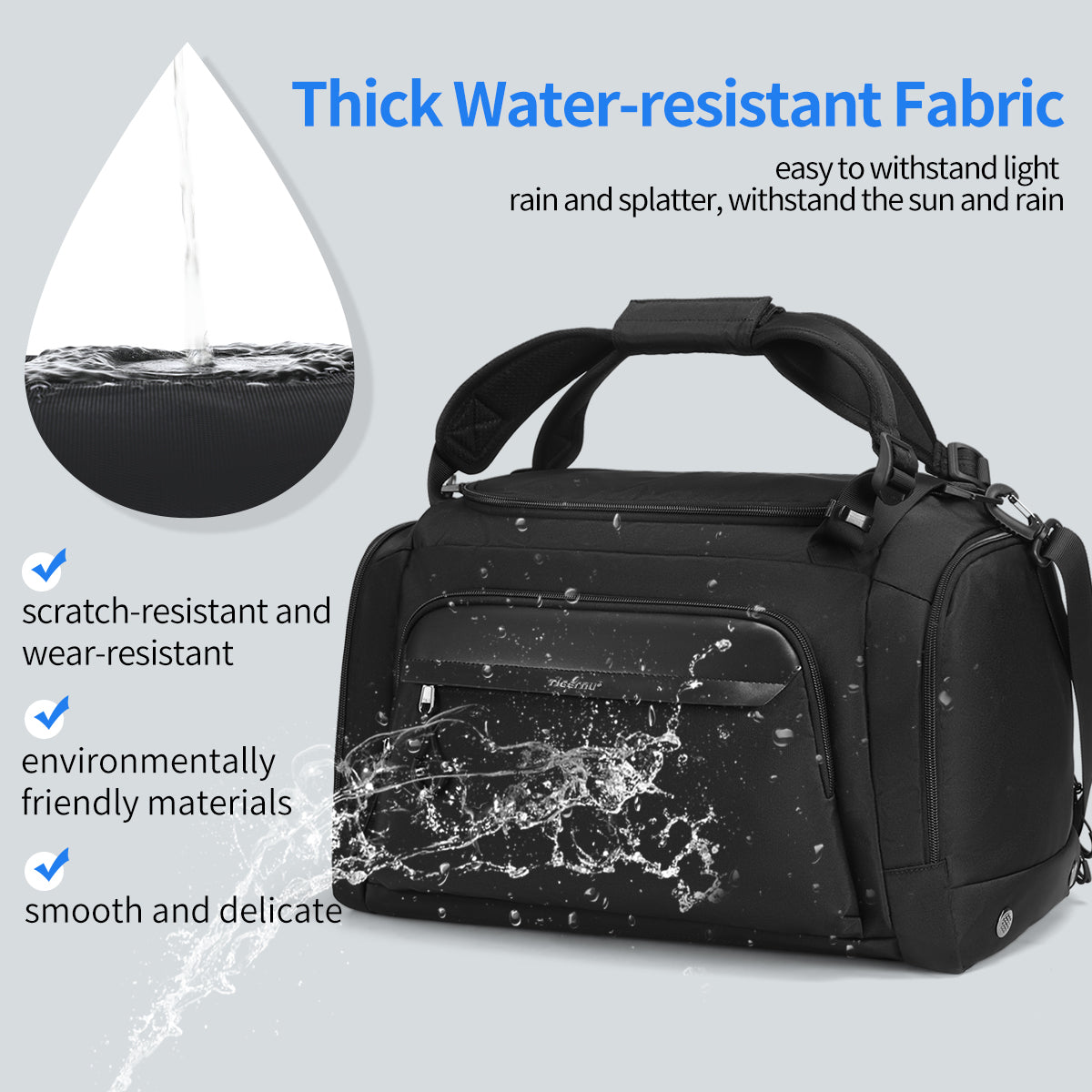 Tigernu Customizable Sport Fitness Gym Bag Weekender Sport Travel Bags Business Waterproof Large Capacity 15.6-inch Travel Bag