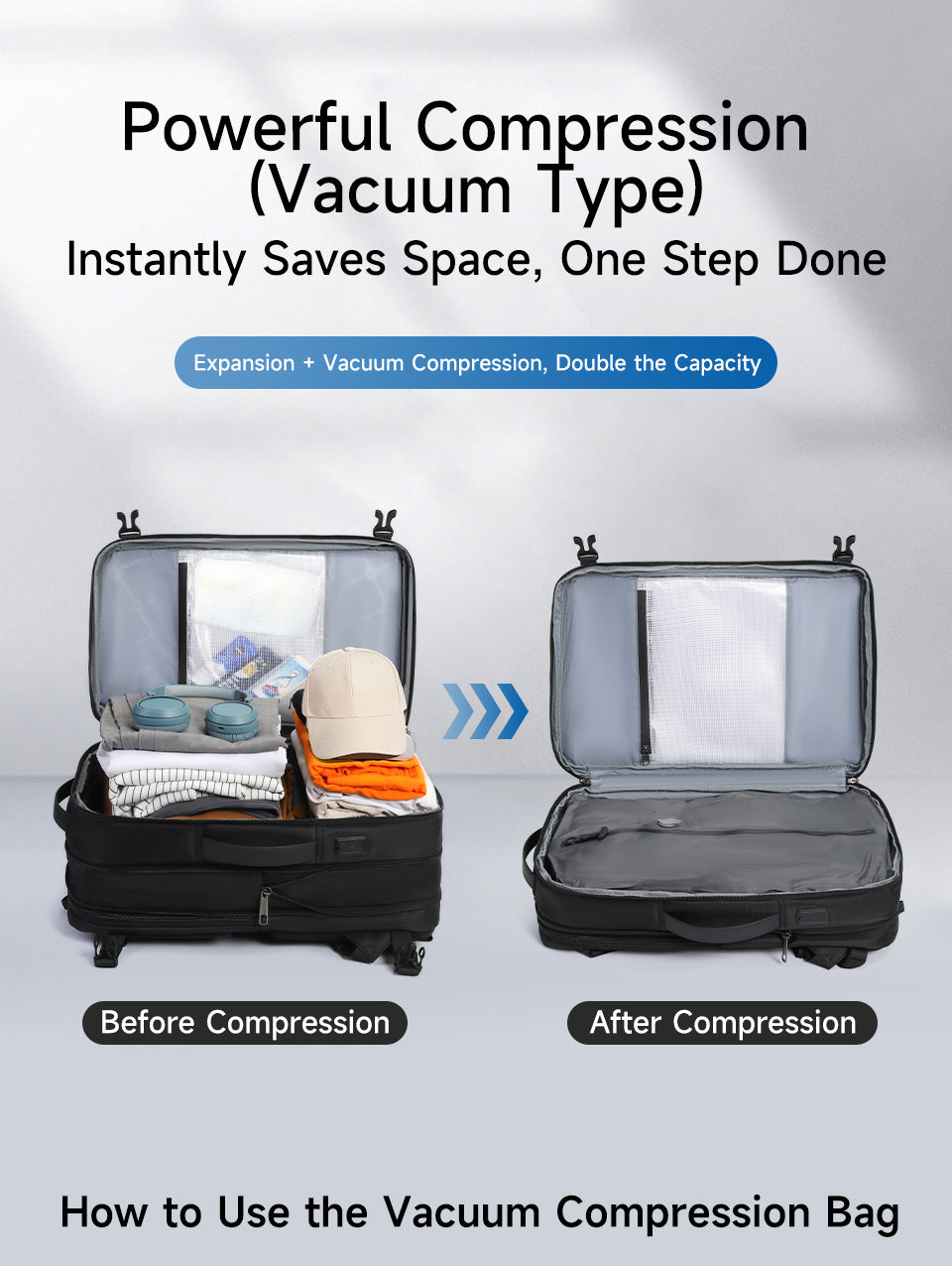 TIGERNU Expansion Layer 17 Inch Breathable Honeycomb Backboard Anti-theft Rainstorm Waterproof Travel Vacuum Backpack