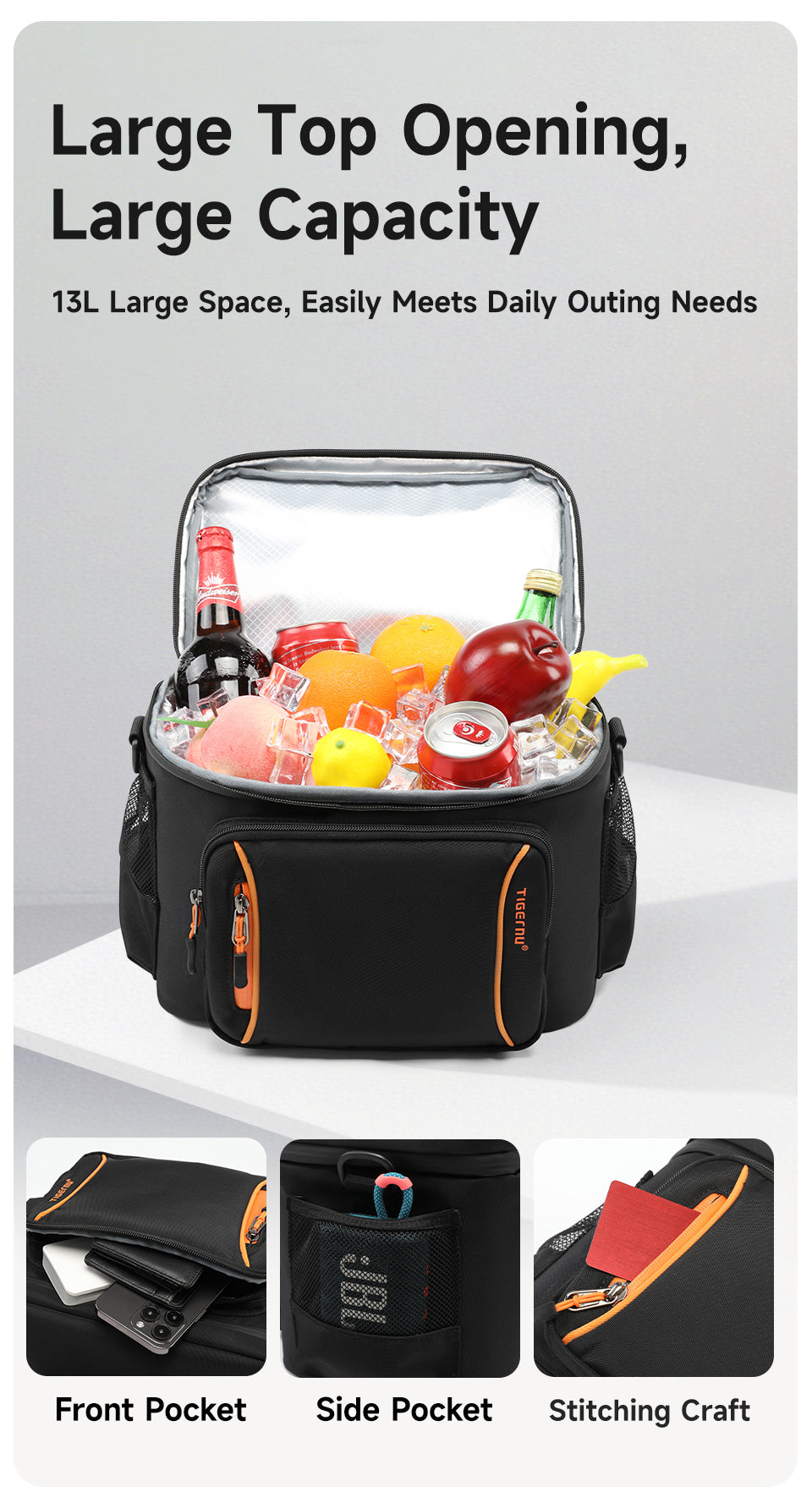 Tigernu High Quality Custom Logo Portable Cooler Bags Multifunctional Heat Cold Preservation Picnic Bag Outdoor Camping Backpack