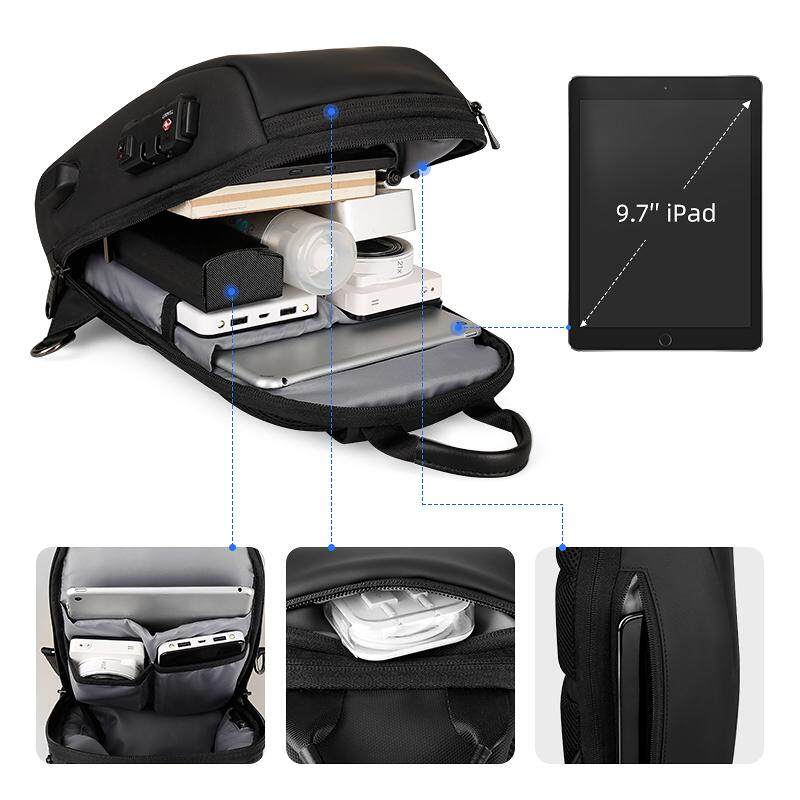 Mark Ryden New Custom Anti-theft School Business Usb Charging Shoulder Bag Men Chest Sling Bag