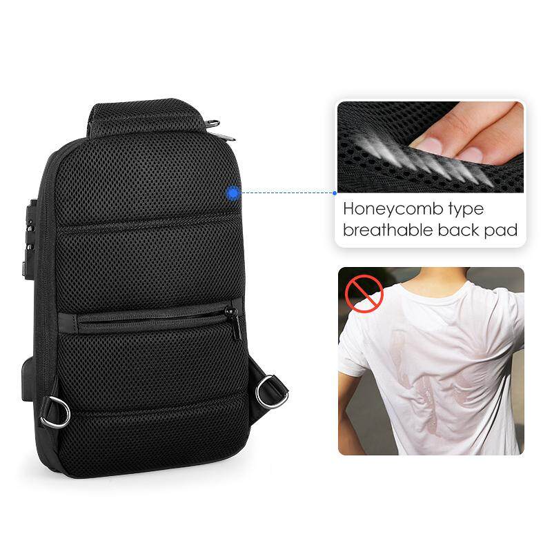 Mark Ryden New Custom Anti-theft School Business Usb Charging Shoulder Bag Men Chest Sling Bag