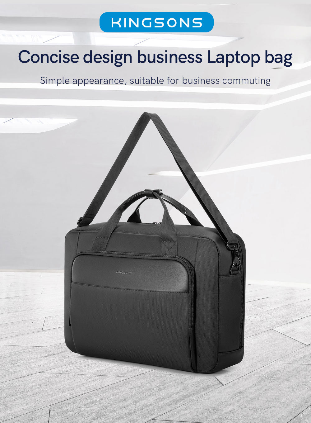 Kingsons Water Repellent Handbag Stylish Briefcase Notebook Bags Business Laptop Bag Unisex Portable Laptop Bag