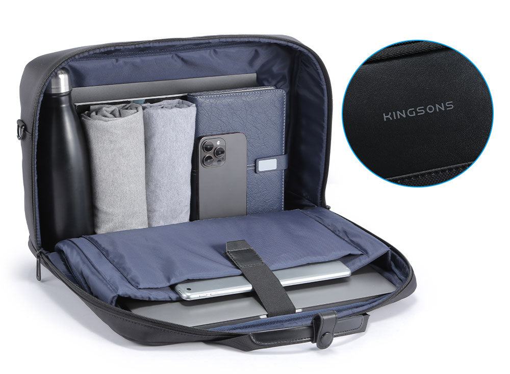 Kingsons Water Repellent Handbag Stylish Briefcase Notebook Bags Business Laptop Bag Unisex Portable Laptop Bag