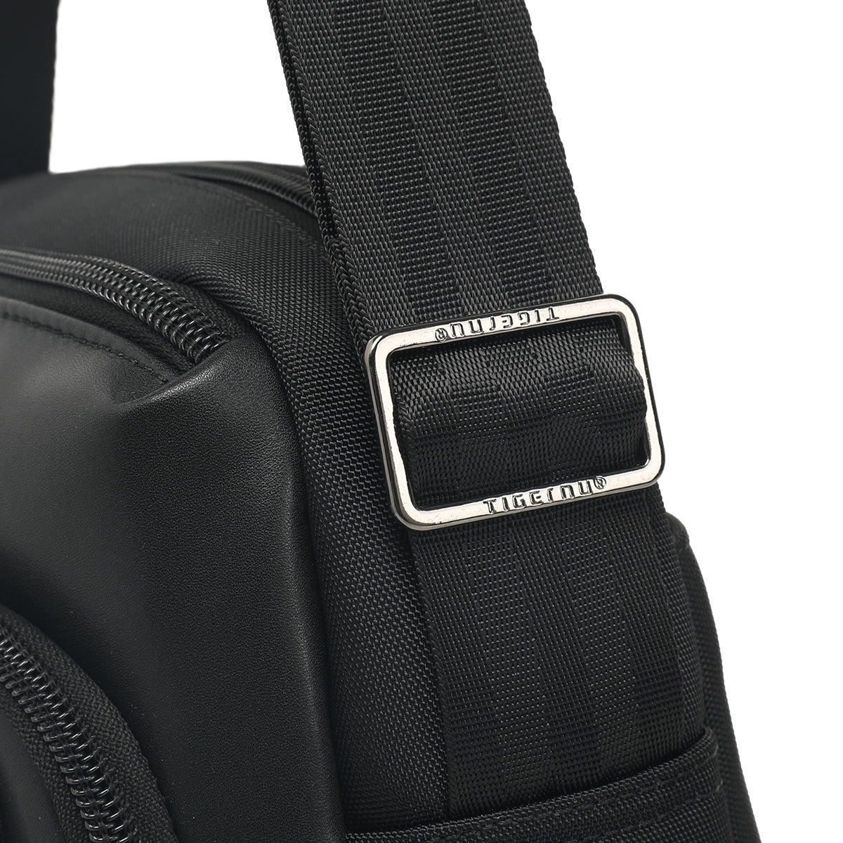 TIGERNU Men's Multifunctional Nylon Laptop Shoulder Sling Bag 9.7inches Fashionable Multi-Pocket Storage for Commuting