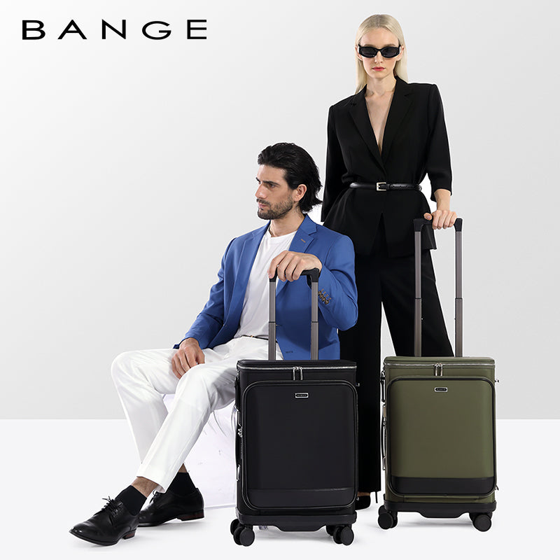 ANGE Unisex 360 Degree Silent Glide Wheels TSA Lock Premium 20inch Carry on Multifunction Travel Luggage