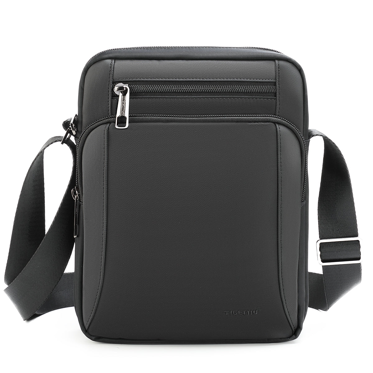 Tigernu Urban Style Men's 9.7-Inch Crossbody Bag Oxford Cloth Anti-Theft Flat Shock-Absorbing Compartment Particle City Sling Bag