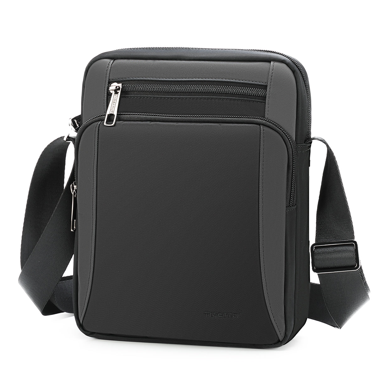 Tigernu Urban Style Men's 9.7-Inch Crossbody Bag Oxford Cloth Anti-Theft Flat Shock-Absorbing Compartment Particle City Sling Bag
