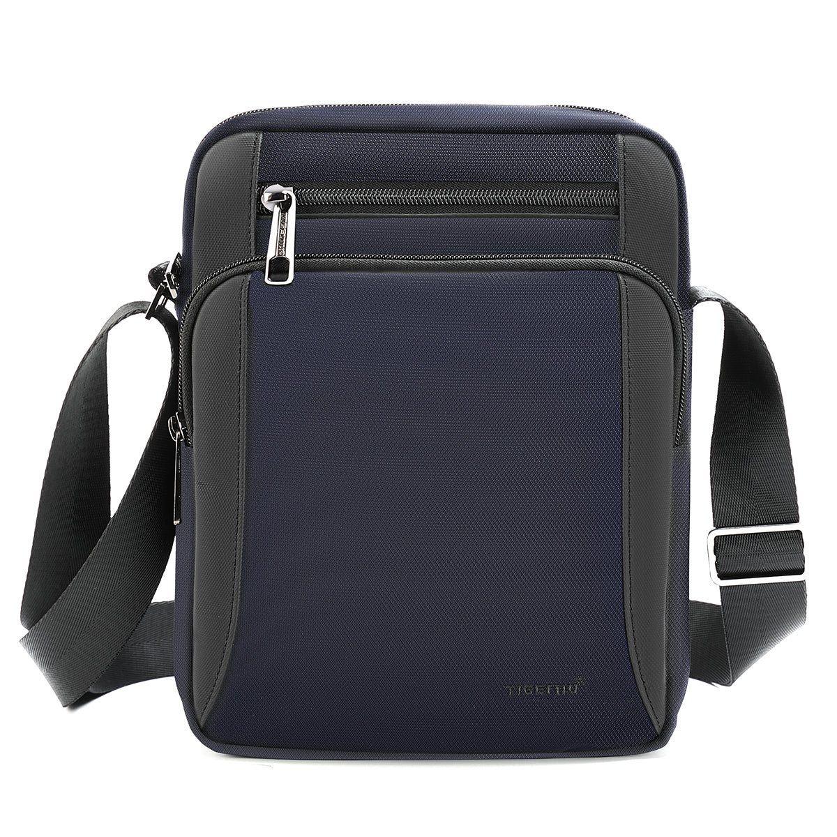 Tigernu Urban Style Men's 9.7-Inch Crossbody Bag Oxford Cloth Anti-Theft Flat Shock-Absorbing Compartment Particle City Sling Bag