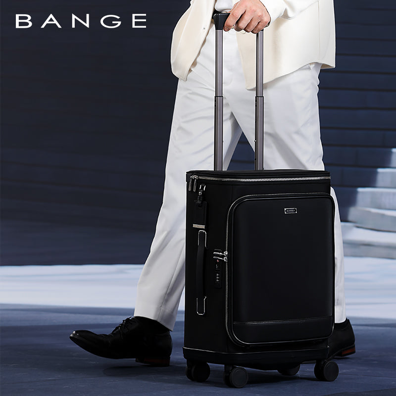 ANGE Unisex 360 Degree Silent Glide Wheels TSA Lock Premium 20inch Carry on Multifunction Travel Luggage