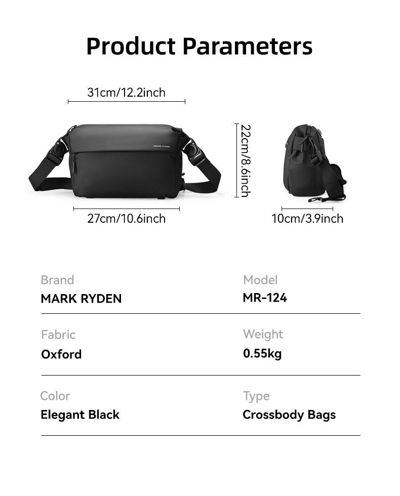 Mark Ryden Factory Wholesale Customised Men's Crossbody Bags Sport Riding Backpack Multifunctional Shoulder Bags