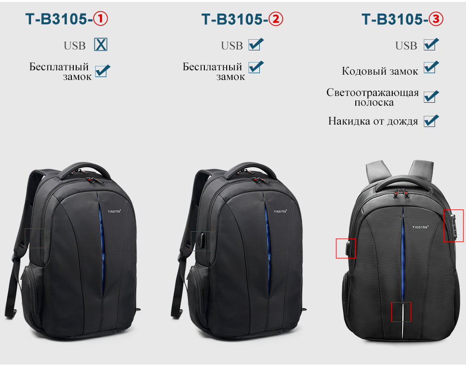 Tigernu High Quality Large Capacity Waterproof Travel Backpack Outdoor Business Laptop Bag Backpack